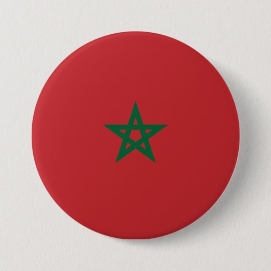 Badge Rond 7,6 Cm Flag of Morocco (Devant)