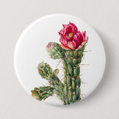 Badge Rond 7,6 Cm Fleur Cactus (Devant)