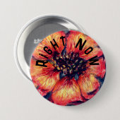 Badge Rond 7,6 Cm Fleur de Cinquefoil Du Népal En Ce Moment (Devant & derrière)
