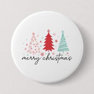 Badge Rond 7,6 Cm Fleur de Noël sauvage