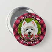 Badge Rond 7,6 Cm Fleurs blanches et roses (Devant & derrière)