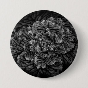 Badge Rond 7,6 Cm Fleurs de jardin en noir et blanc n°42