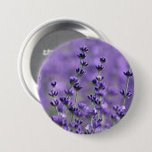 Badge Rond 7,6 Cm Fleurs de lavande mignonne violet (Devant & derrière)