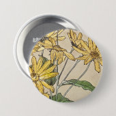 Badge Rond 7,6 Cm Fleurs de soleil (Devant & derrière)
