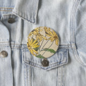 Badge Rond 7,6 Cm Fleurs de soleil (En situation)