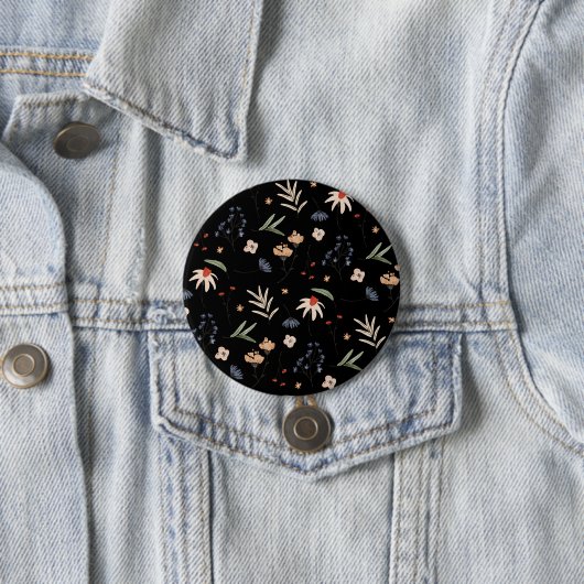 Badge Rond 7,6 Cm Fleurs d'eau simples 1 (En situation)