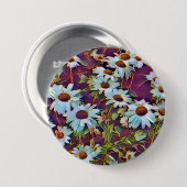 BADGE ROND 7,6 CM FLEURS DU JOUR (Devant & derrière)