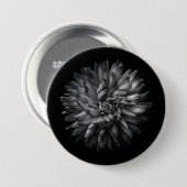 Badge Rond 7,6 Cm Fleurs jardins En Noir Et Blanc 20 (Devant & derrière)