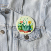 Badge Rond 7,6 Cm Fleurs Joyeuses (En situation)