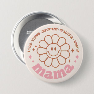 Badge Rond 7,6 Cm Floral Mama