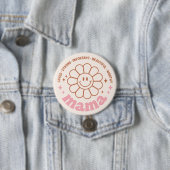 Badge Rond 7,6 Cm Floral Mama (En situation)