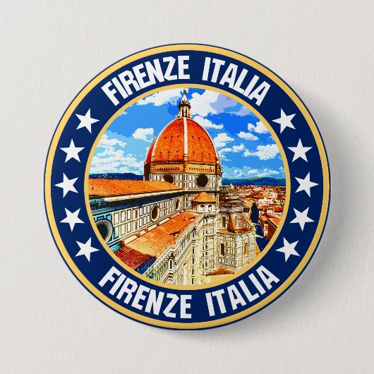 Badge Rond 7,6 Cm Florence (Devant)