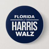 Badge Rond 7,6 Cm Floride pour Harris Walz (Devant)