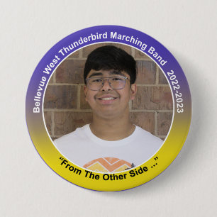 Badge Rond 7,6 Cm Flûte Ethan 9