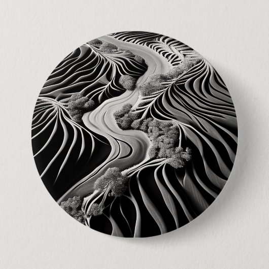 Badge Rond 7,6 Cm Flux fractal (Devant)