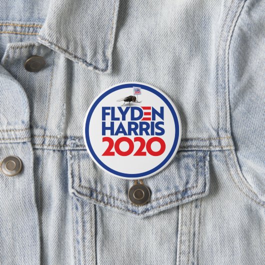 BADGE ROND 7,6 CM FLYDEN HARRIS 2020 (En situation)