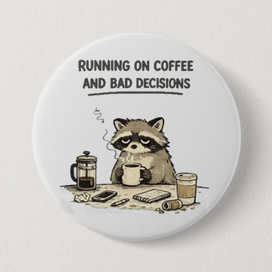 Badge Rond 7,6 Cm fonctionner au café (Devant)