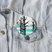 Badge Rond 7,6 Cm Forêt d'hiver (En situation)