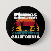Badge Rond 7,6 Cm Forêt nationale de Plumas Californie (Devant)