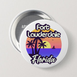 Badge Rond 7,6 Cm Fort Lauderdale Floride