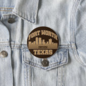 Badge Rond 7,6 Cm Fort Worth, Texas (En situation)