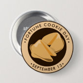 Badge Rond 7,6 Cm Fortune Cookie Day (Devant & derrière)