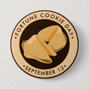 Badge Rond 7,6 Cm Fortune Cookie Day