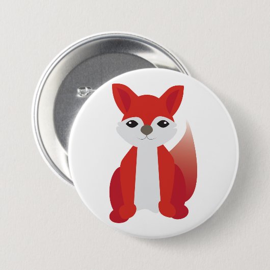 Badge Rond 7,6 Cm Fox (Devant & derrière)