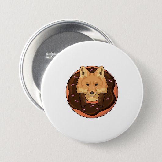 Badge Rond 7,6 Cm Fox (Devant & derrière)