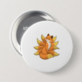 Badge Rond 7,6 Cm Fox avec 9 queues Fox (Devant & derrière)