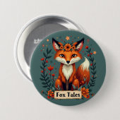 Badge Rond 7,6 Cm Fox Tales Boho Woodland Animal (Devant & derrière)