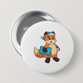 Badge Rond 7,6 Cm Fox with Nightcap (Devant & derrière)
