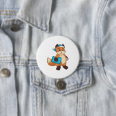 Badge Rond 7,6 Cm Fox with Nightcap (En situation)