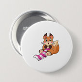Badge Rond 7,6 Cm Fox with Scarf (Devant & derrière)