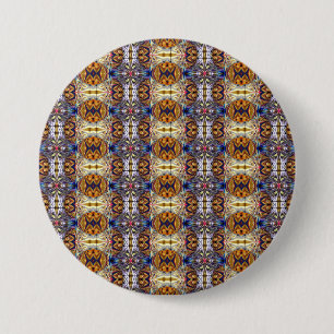 Badge Rond 7,6 Cm Fractal en couleur