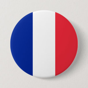 Badge Rond 7,6 Cm France Flag