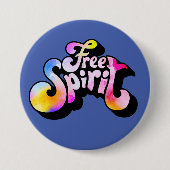 Badge Rond 7,6 Cm Free Spirit (Devant)
