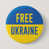 Badge Rond 7,6 Cm Free Ukraine (Devant)