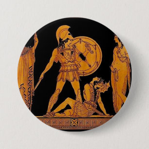 Badge Rond 7,6 Cm Frieze - Greece