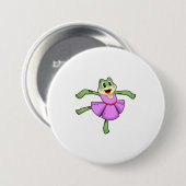 Badge Rond 7,6 Cm Frog Ballet Dance (Devant & derrière)