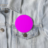 Badge Rond 7,6 Cm Fuchsia / Hot Pink FF00FF - Option pour ajouter un (En situation)
