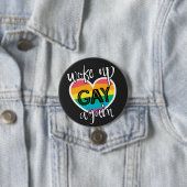 Badge Rond 7,6 Cm Fun pride mois lgbt réveillé gay à nouveau (En situation)