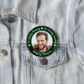 Badge Rond 7,6 Cm Funérailles Marbre vert Amour Mémoire (En situation)