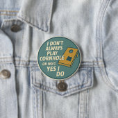 Badge Rond 7,6 Cm Funny Backyard Game Enthusiast Cornhole Player (En situation)