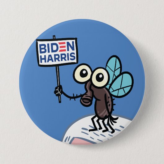Badge Rond 7,6 Cm Funny Biden Harris Fly 2020 Presidential Election (Devant)