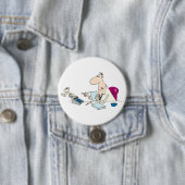 Badge Rond 7,6 Cm Funny Cartoon Comptable Bureau Humour (En situation)