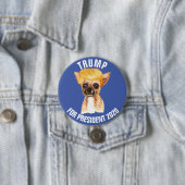 Badge Rond 7,6 Cm Funny Chihuahua Trump Campagne (En situation)