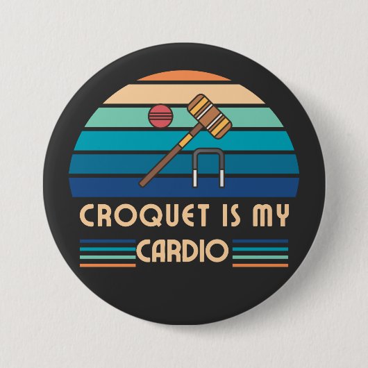 Badge Rond 7,6 Cm funny croquet (Devant)
