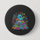 Badge Rond 7,6 Cm Funny Gaming Never Ends  (Devant)