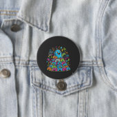 Badge Rond 7,6 Cm Funny Gaming Never Ends  (En situation)
